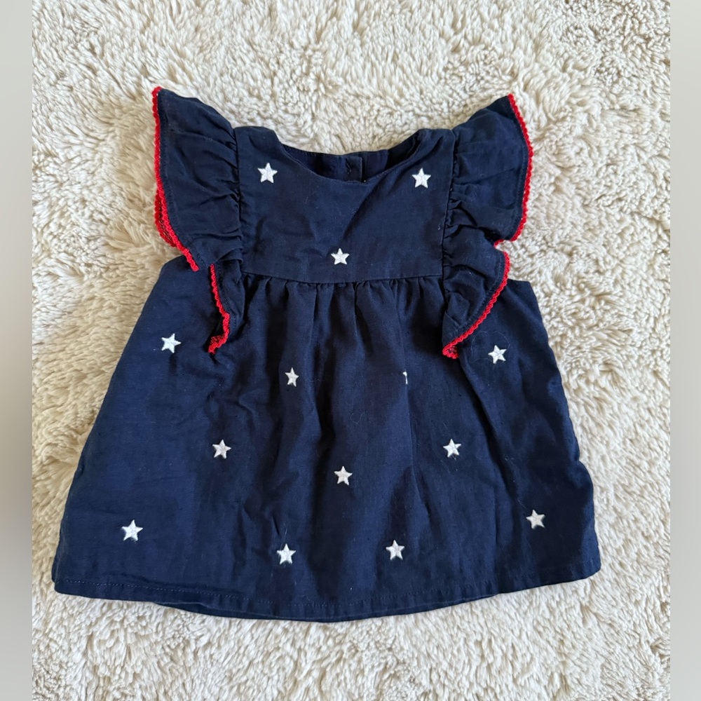 Janie and Jack Patriotic Dress - 6-12 months